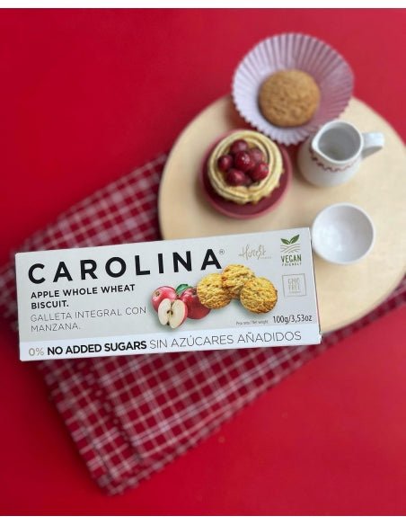 Galleta 0% Sin Azúcares Añadidos Integral con Manzana. Vegana