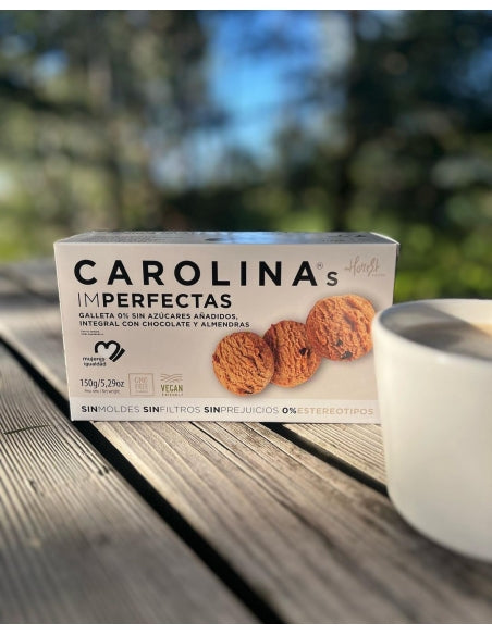 CAROLINAS IMPERFECTAS. Galleta 0% Sin  Azúcares Integral. Vegana