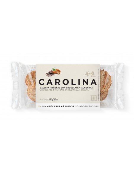 Galleta 0% Sin Azúcares Integral con Chocolate y Almendra. Vegana
