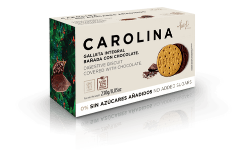 Galleta 0% Sin Azúcares Integral Digestive Chocolate. Vegana