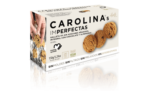CAROLINAS IMPERFECTAS. Galleta 0% Sin  Azúcares Integral. Vegana