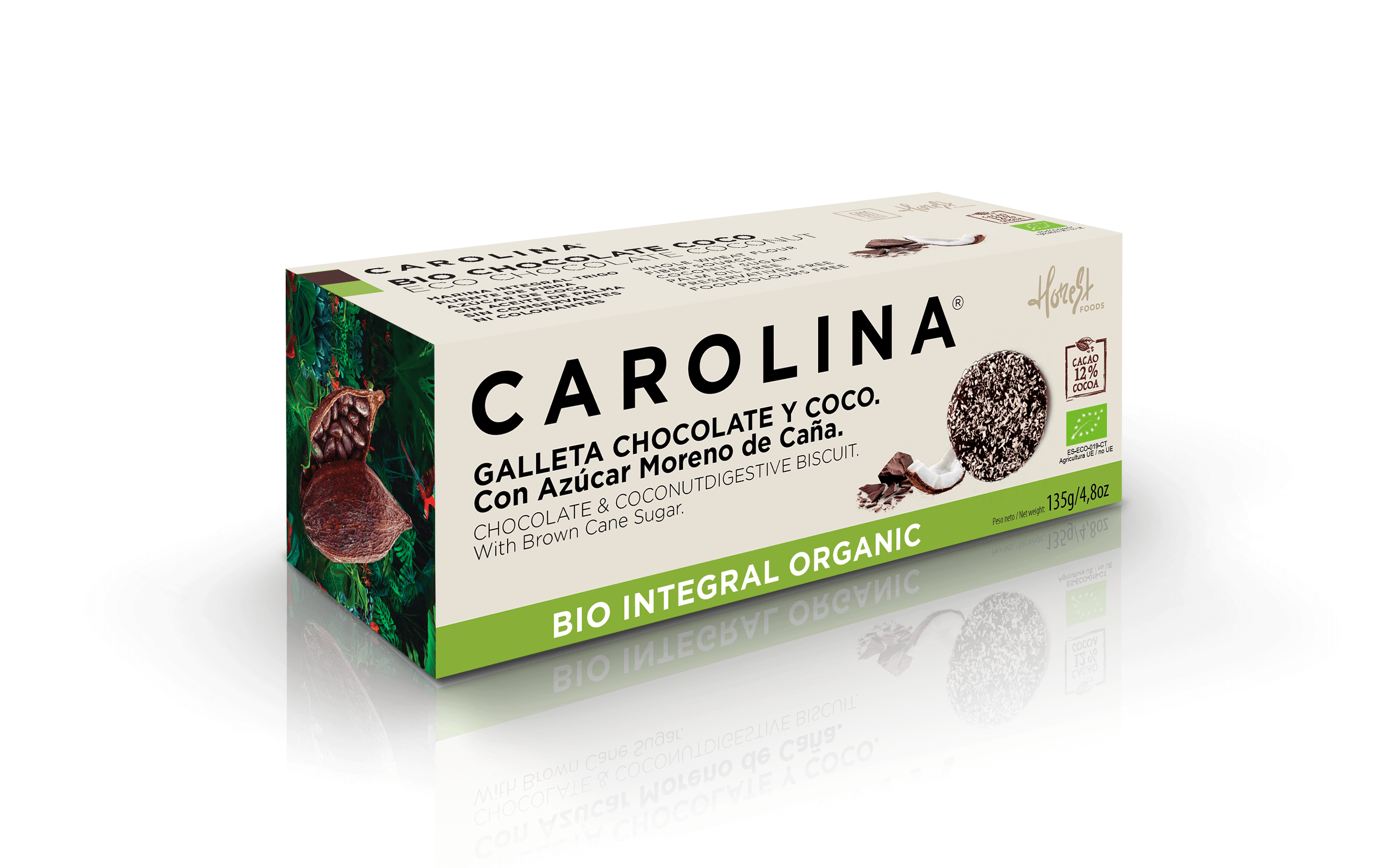 Galleta Bio Integral Digestive con Chocolate & Coco. Vegana