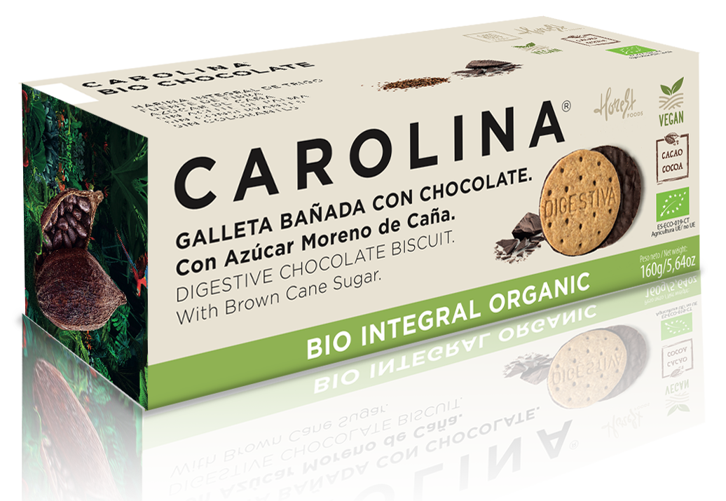 Galleta Bio Integral Digestive con Chocolate. Vegana