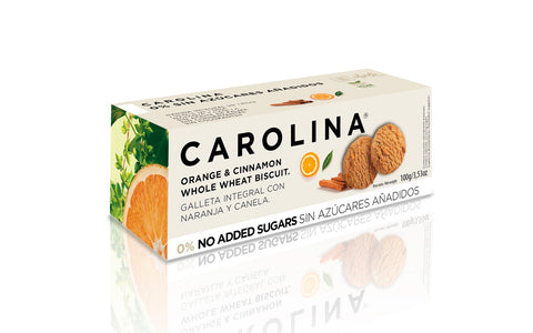 Galleta 0% Sin Azúcares Añadidos Integral con Naranja y Canela