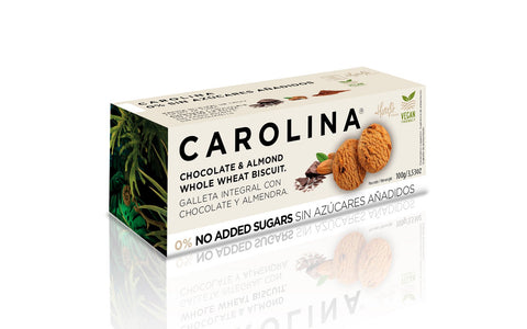 Galleta 0% Sin Azúcares Añadidos Integral con Chocolate y Almendra. Vegana