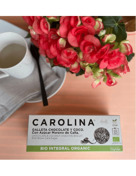 Galleta Bio Integral Digestive con Chocolate & Coco. Vegana