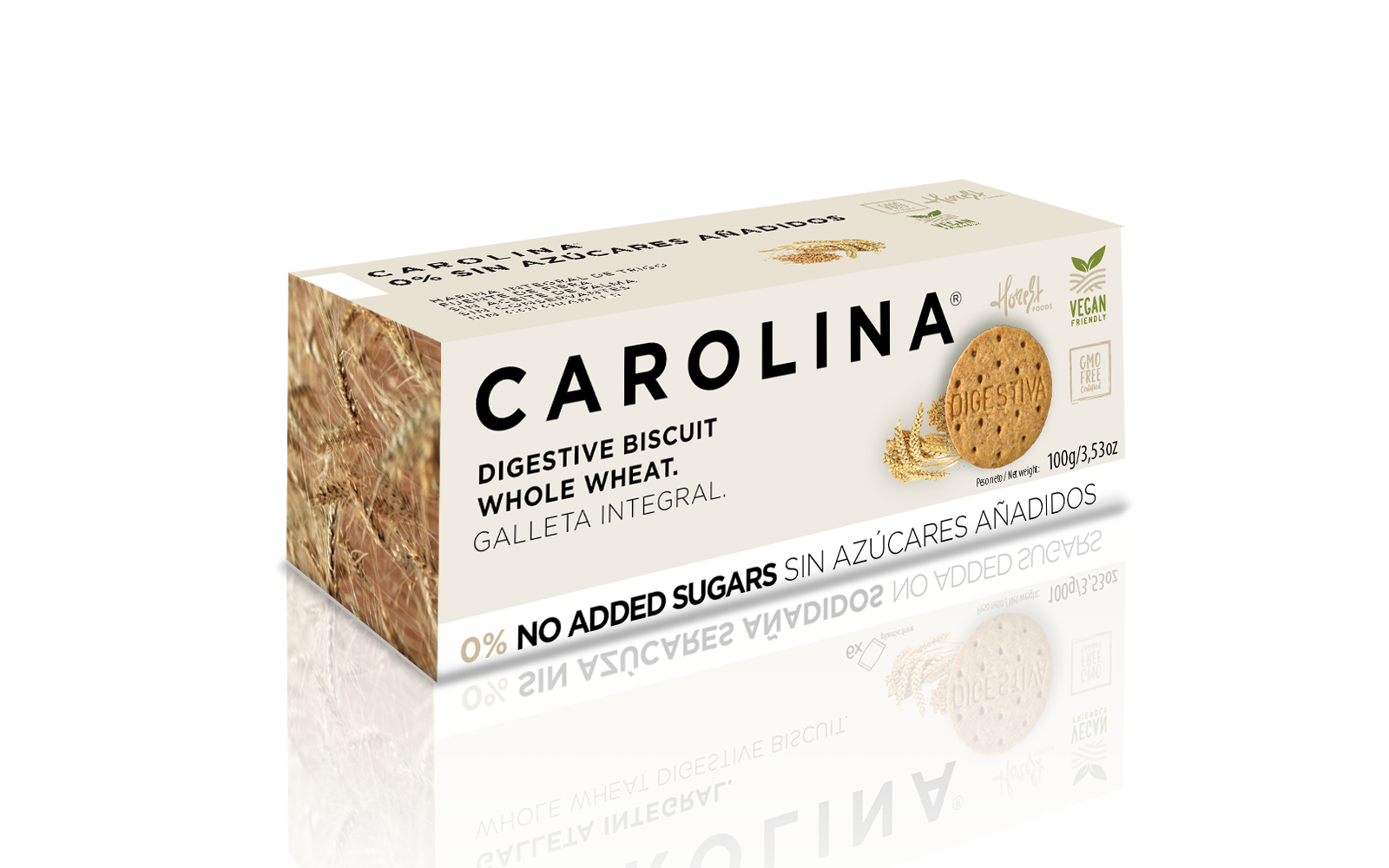 Galleta 0% Sin Azúcares Añadidos Integral. Vegana